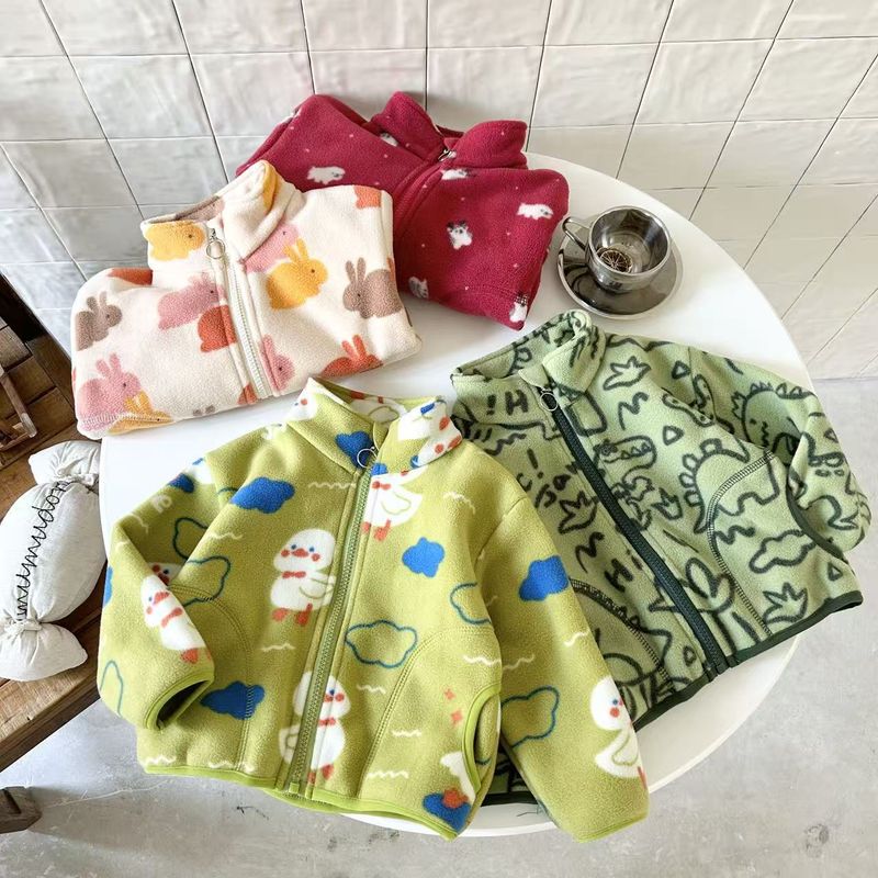 ژاکت بچه گانه پولاری مدل کره ای لباس های جدید مردانه و زنانه تاپ های بچه گانه پشمی پاییزی و زمستانی افسانه ای یقه کارتونی محصولات جدید موجود در 30 روز دیگر