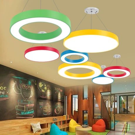لوستر LED حلقه‌ای توخالی مدل YEY برای مهدکودک