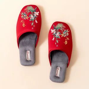 دمپایی زنانه مخمل‌دار لاکچری، سبک و بی‌صدا، مناسب خانه و پارکت، گرم و ضد لغزش