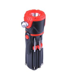 پیچگوشتی چندکاره QC-208 با چراغ قوه، هشتکاره