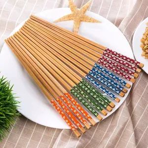 چاپستیک چوبی طبیعی بامبو ضد کپک و لغزش، بدون رنگ و موم، مقاوم به حرارت بالا
